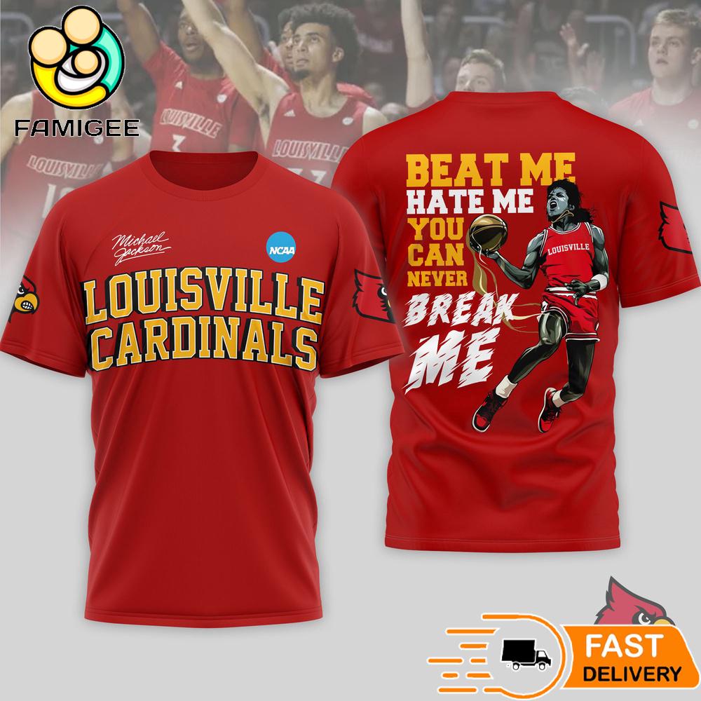Louisville Cardinals Michael Jackson They Don't Care About Us 3D T-Shirt 1 Louisville Cardinals Michael Jackson They Don't Care About Us 3D T-Shirt