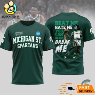 Michigan State Spartans Michael Jackson They Don't Care About Us 3D T-Shirt