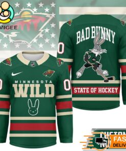 Minnesota Wild NHL Bad Bunny Hockey Jersey