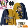 Notre Dame Fighting Irish Minnie Inspired Bow Cartoon Custom Name Cardigan Sweater