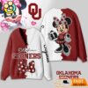 Oklahoma Sooners Minnie Inspired Bow Cartoon Custom Name Cardigan Sweater