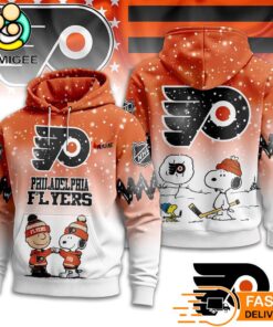 Philadelphia Flyers NHL Snoopy Peanuts Christmas 3D Hoodie