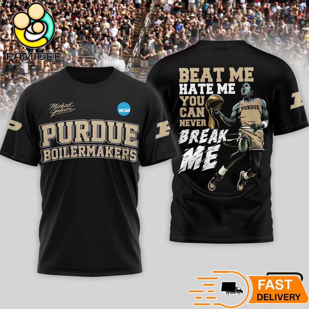 Purdue Boilermakers Michael Jackson They Don't Care About Us 3D T-Shirt 1 Purdue Boilermakers Michael Jackson They Don't Care About Us 3D T-Shirt