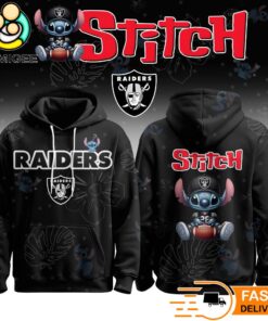 Stitch & Lilo Las Vegas Raiders 3D Hoodie New 2025 Limited Game Day Fan Edition