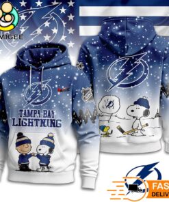 Tampa Bay Lightning NHL Snoopy Peanuts Christmas 3D Hoodie