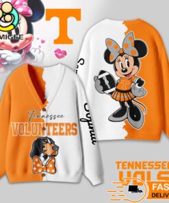 Tennessee Volunteers Minnie Inspired Bow Cartoon Custom Name Cardigan Sweater