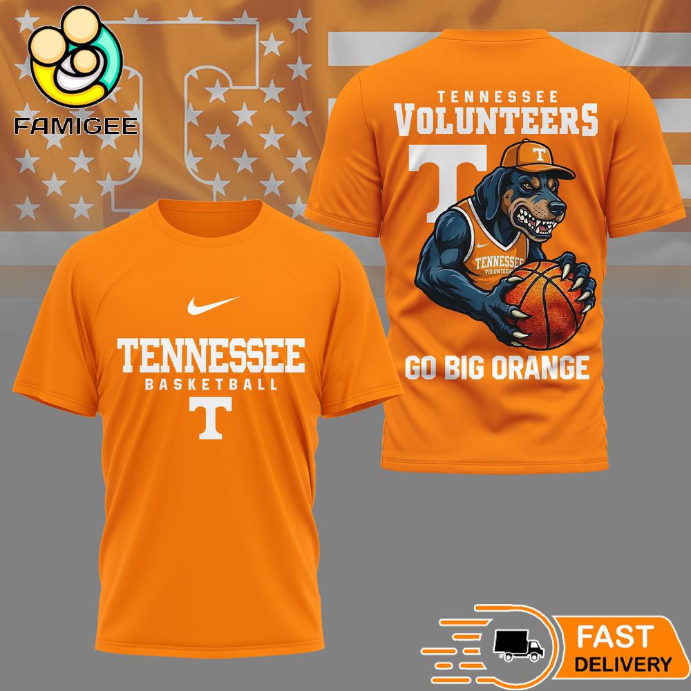 Tennessee Volunteers NCAA Mascot Slam Shot 3D Basketball Shirt 1 Tennessee Volunteers NCAA Mascot Slam Shot 3D Basketball Shirt