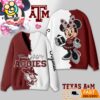 Texas A&ampM Aggies Minnie Inspired Bow Cartoon Custom Name Cardigan Sweater