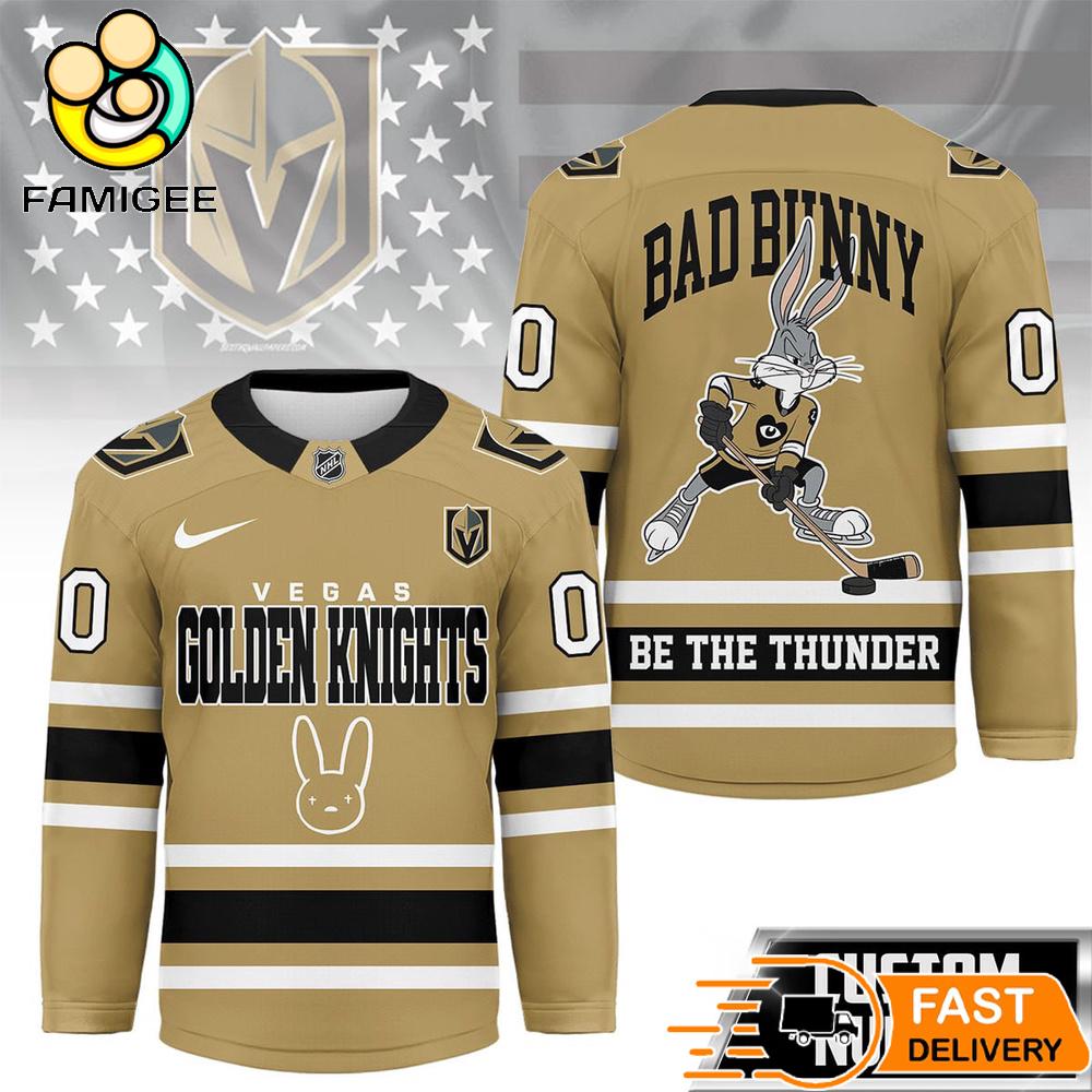 Vegas Golden Knights NHL Bad Bunny Hockey Jersey 1 Vegas Golden Knights NHL Bad Bunny Hockey Jersey