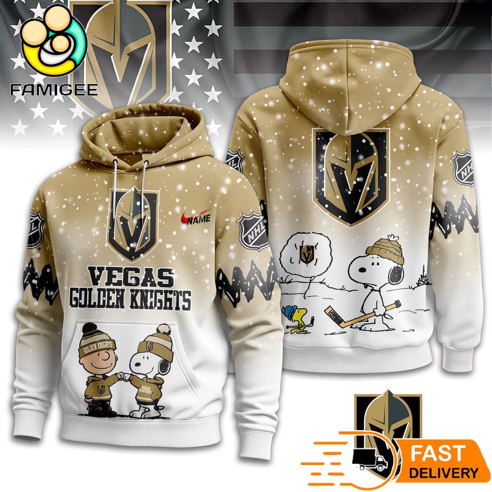 Vegas Golden Knights NHL Snoopy Peanuts Christmas 3D Hoodie 1 Vegas Golden Knights NHL Snoopy Peanuts Christmas 3D Hoodie