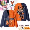 Virginia Cavaliers Minnie Inspired Bow Cartoon Custom Name Cardigan Sweater 3 Virginia Cavaliers Minnie Inspired Bow Cartoon Custom Name Cardigan Sweater