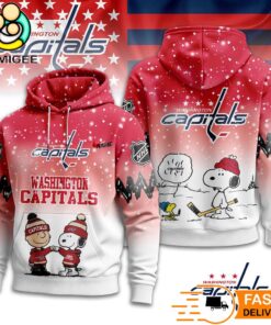 Washington Capitals NHL Snoopy Peanuts Christmas 3D Hoodie
