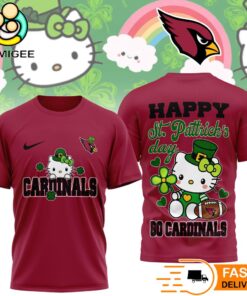 Arizona Cardinals Hello Kitty St Patrick Day Limited Edition T-Shirt