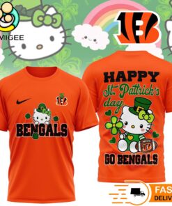Cincinnati Bengals Hello Kitty St Patrick Day Limited Edition T-Shirt