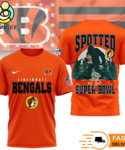 Cincinnati Bengals NFL Bigfoot At The Super Bowl 3D T-Shirt