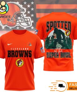 Cleveland Browns NFL Bigfoot At The Super Bowl 3D T-Shirt