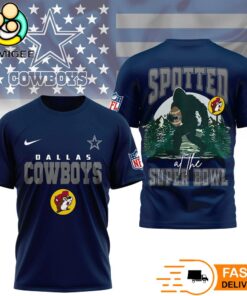 Dallas Cowboys NFL Bigfoot At The Super Bowl 3D T-Shirt
