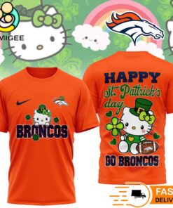 Denver Broncos Hello Kitty St Patrick Day Limited Edition T-Shirt