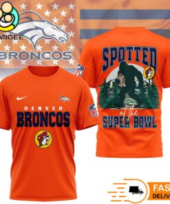 Denver Broncos NFL Bigfoot At The Super Bowl 3D T-Shirt