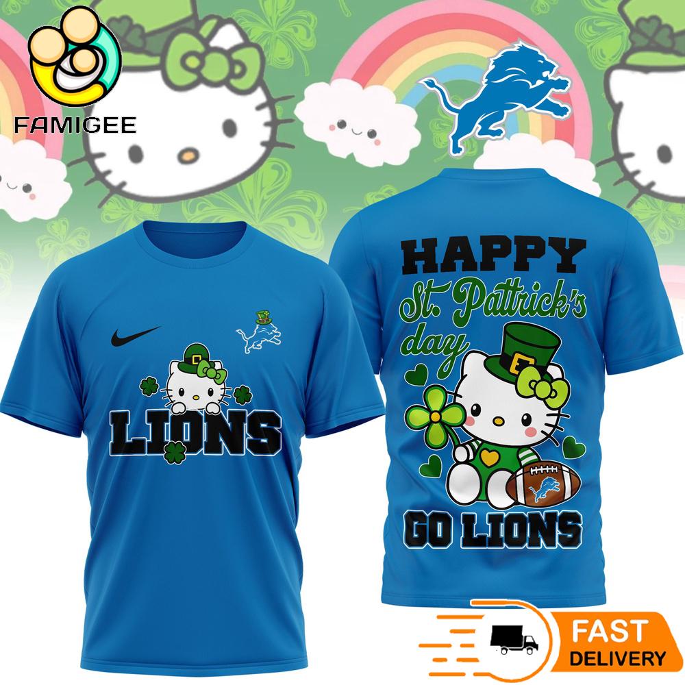 Detroit Lions Hello Kitty St Patrick Day Limited Edition T-Shirt 1 Detroit Lions Hello Kitty St Patrick Day Limited Edition T-Shirt