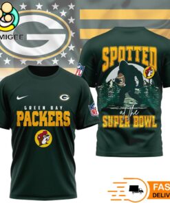 Green Bay Packers NFL Bigfoot At The Super Bowl 3D T-Shirt