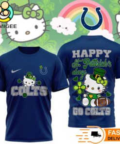 Indianapolis Colts Hello Kitty St Patrick Day Limited Edition T-Shirt