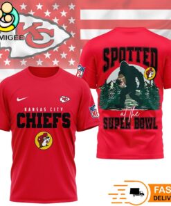 Kansas City Chiefs NFL Bigfoot At The Super Bowl 3D T-Shirt