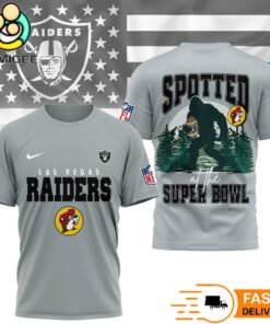 Las Vegas Raiders NFL Bigfoot At The Super Bowl 3D T-Shirt