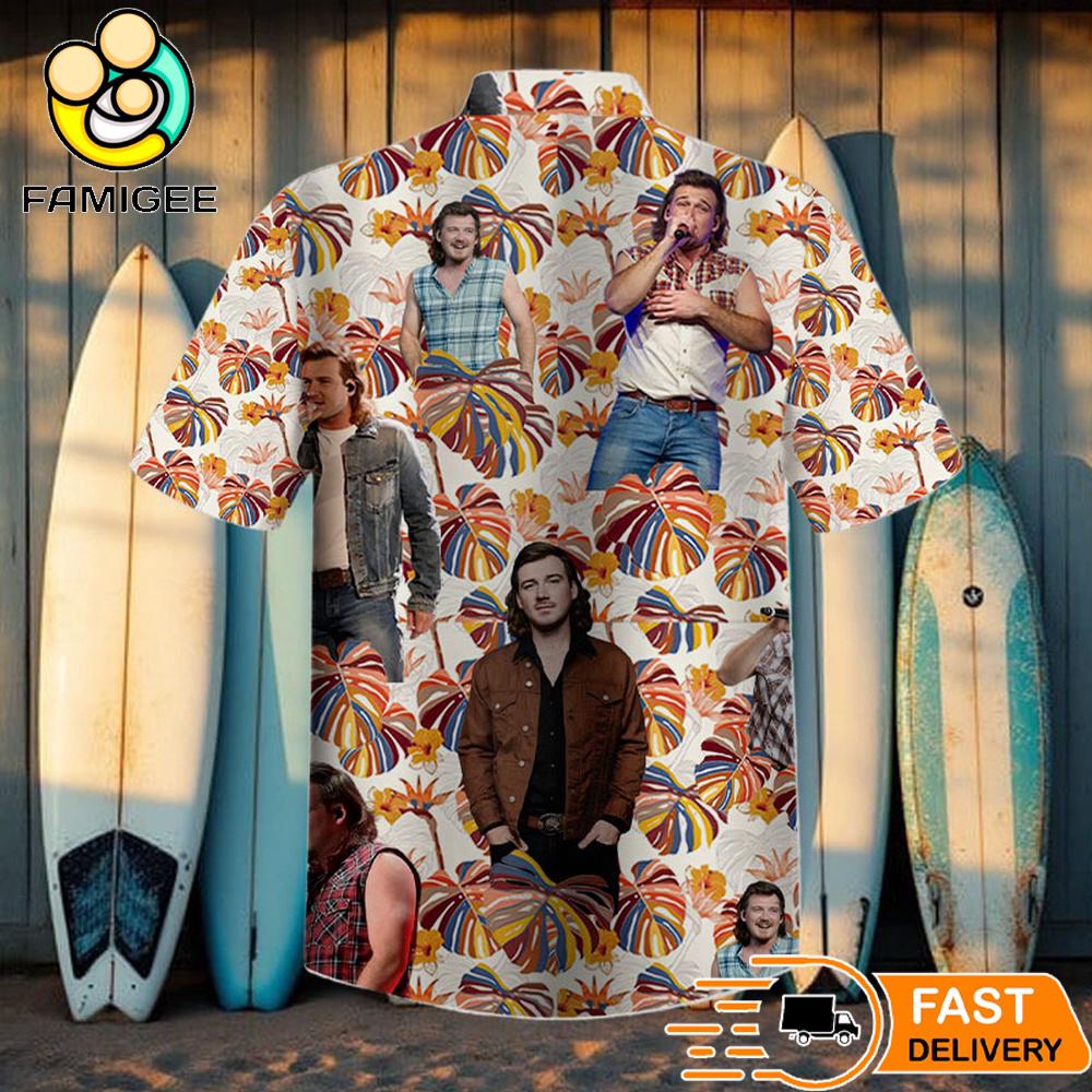 Morgan Wallen Brown Country Music Fan Summer Edition Hawaiian Shirt 2 Morgan Wallen Brown Country Music Fan Summer Edition Hawaiian Shirt