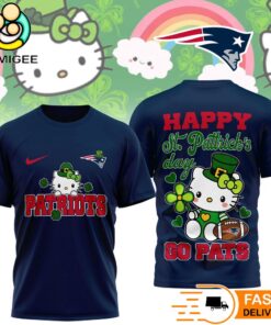 New England Patriots Hello Kitty St Patrick Day Limited Edition T-Shirt