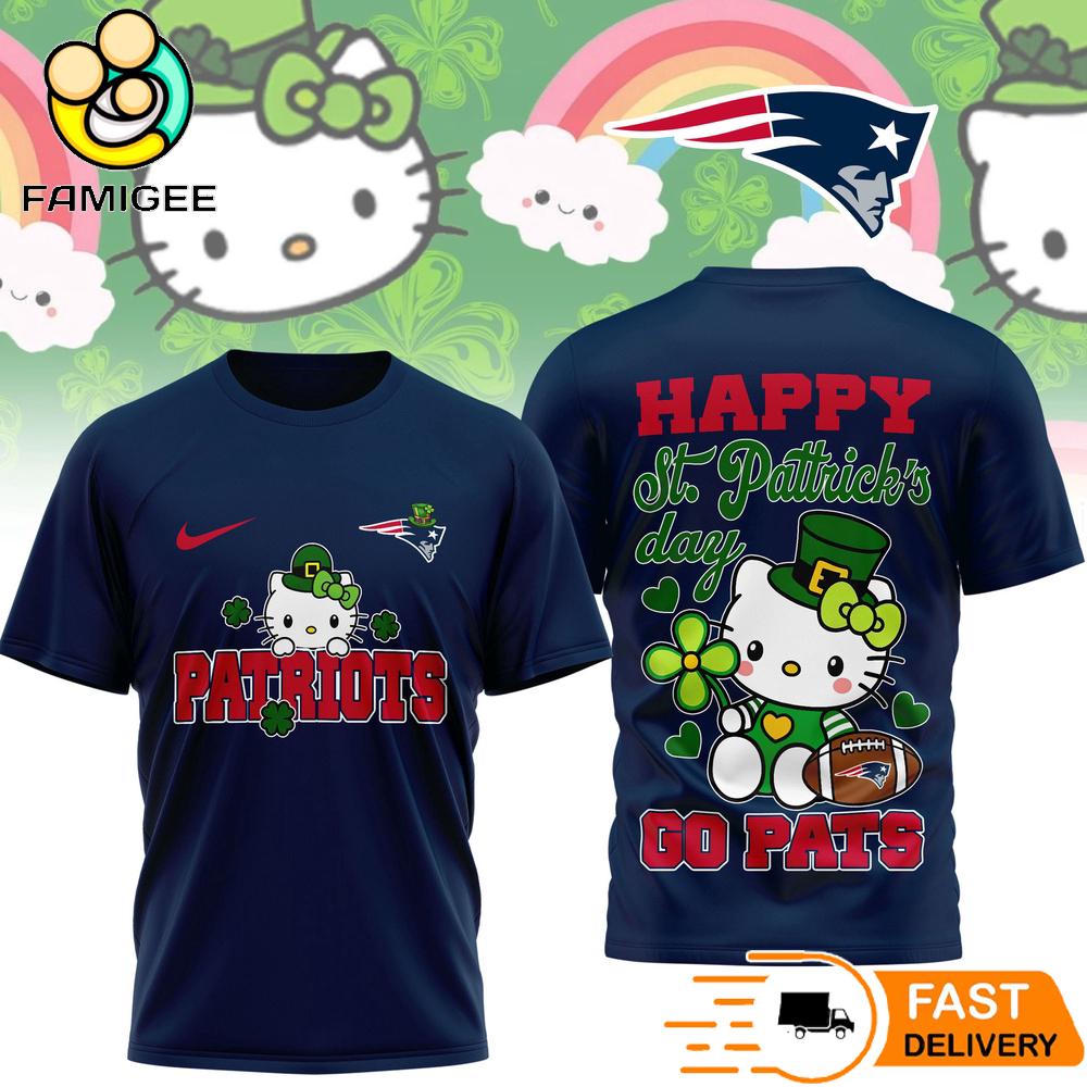 New England Patriots Hello Kitty St Patrick Day Limited Edition T-Shirt 1 New England Patriots Hello Kitty St Patrick Day Limited Edition T-Shirt