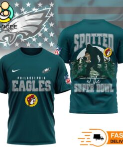 Philadelphia Eagles NFL Bigfoot At The Super Bowl 3D T-Shirt