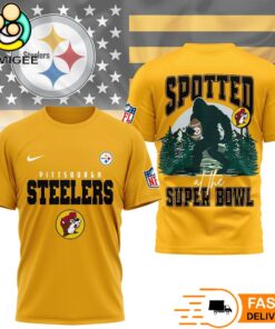 Pittsburgh Steelers NFL Bigfoot At The Super Bowl 3D T-Shirt