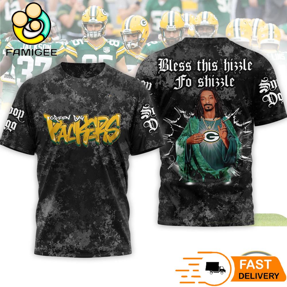 Saint Snoop Dogg Bless This Hizzle Green Bay Packers T-Shirt 1 Saint Snoop Dogg Bless This Hizzle Green Bay Packers T-Shirt