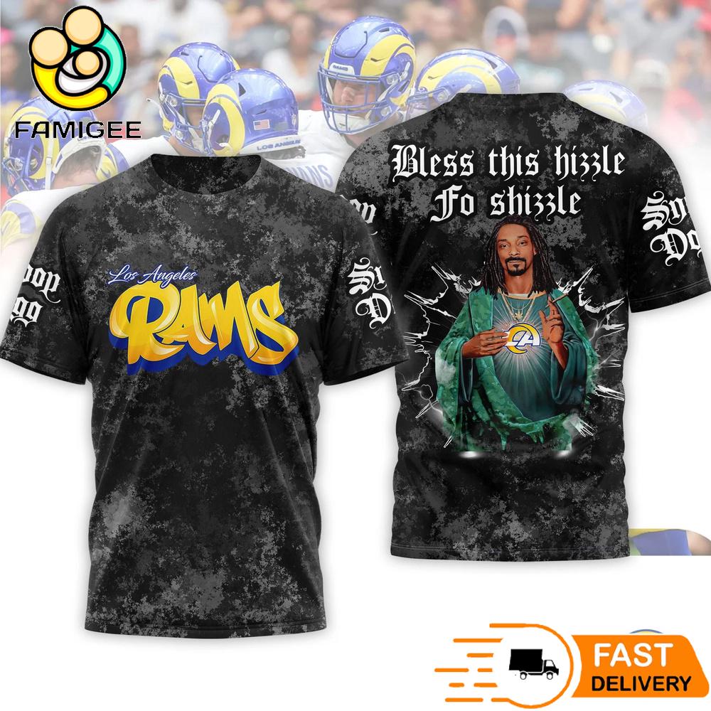 Saint Snoop Dogg Bless This Hizzle Los Angeles Rams T-Shirt 1 Saint Snoop Dogg Bless This Hizzle Los Angeles Rams T-Shirt