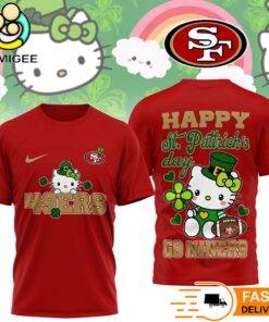 San Francisco 49ers Hello Kitty St Patrick Day Limited Edition T-Shirt