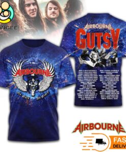 Airbourne Gutsy World Tour Graphic All Over Print T-Shirt