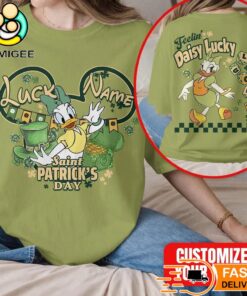 Daisy Duck Saint Patrick’s Day Lucky Custom Name Graphic T-Shirt