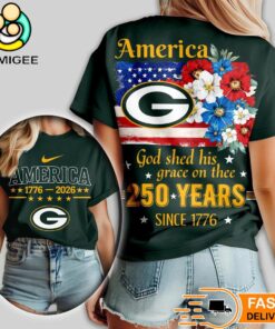 Green Bay Packers NFL America The Beautiful 250 Years 3D Shirt