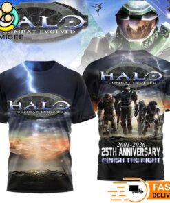 Halo Combat Evolved 25th Anniversary Finish The Fight Graphic T-Shirt