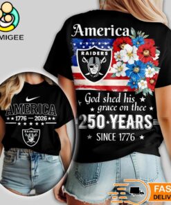 Las Vegas Raiders NFL America The Beautiful 250 Years 3D Shirt