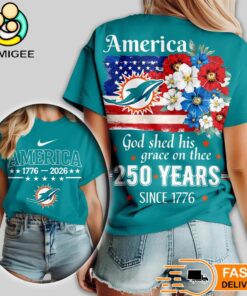 Miami Dolphins NFL America The Beautiful 250 Years 3D Shirt