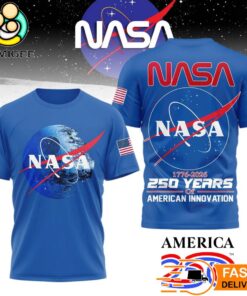 NASA America 250 Years Space Exploration Graphic T-Shirt