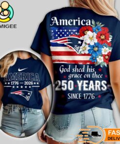 New England Patriots NFL America The Beautiful 250 Years 3D Shirt