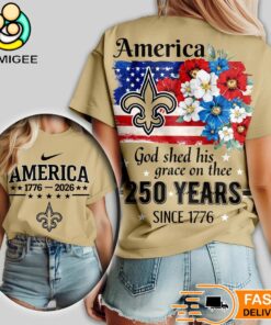 New Orleans Saints NFL America The Beautiful 250 Years 3D Shirt