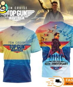 Top Gun Maverick 4th Anniversary Sunset Graphic All Over Print T-Shirt