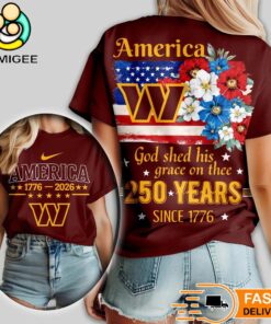 Washington Commanders NFL America The Beautiful 250 Years 3D Shirt