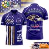 Baltimore Ravens 250 Years Of Freedom USA Vintage Custom Name Polo Shirt