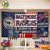 Baltimore Ravens Celebrate The 250Th Anniversary America Decoration Banner