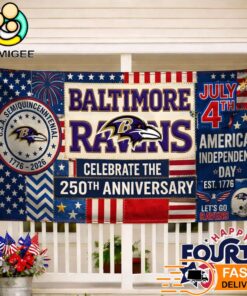 Baltimore Ravens Celebrate The 250Th Anniversary America Decoration Banner